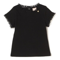 チュールフリルつきテレコTシャツ