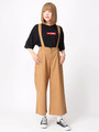 WEGO/サスペンダー付きワイドクロップドパンツ