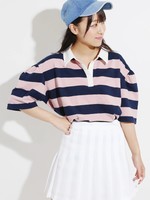 WEGO/袖タックラガーTシャツ