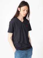 ライオン刺繍VネックTEE