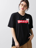 WEGO/テディベアBOXロゴプリントTシャツ