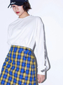 WEGO/テープロゴロングTシャツ