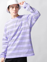 WEGO/マルチボーダーロングTシャツ