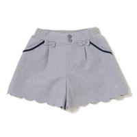 【50%OFF】【キッズサイズ向け】裾スカラップキュロット