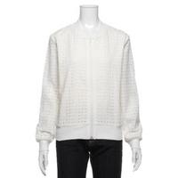 【50%OFF】カットワーク刺しゅう入りジップアップはおり