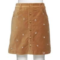 【50%OFF】フラワー刺しゅうボックススカート