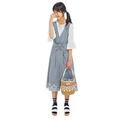 【50%OFF】リボンつき裾刺しゅう入りオールインワン