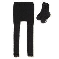 【50%OFF】リボンスカラップデザインスパッツ×ソックスセット