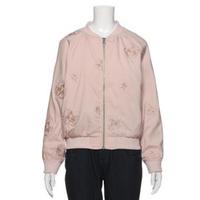 【50%OFF】ワンカラー花ステッチブルゾン