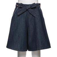 【50%OFF】花刺しゅうリボンベルトつきキュロット