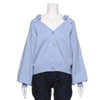 【50%OFF】肩リボンオフショルダーカーディガン