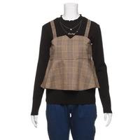 キャミレイヤード風テレコTシャツ