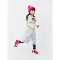 チュールスカートつきロゴレギンス