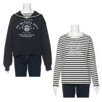 【50%OFF】ボーダーTシャツ＆セーラートレーナーセット