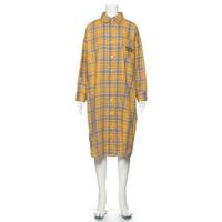 【25%OFF】ロングチェックシャツワンピース