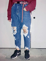 WEGO/クラッシュハイウエストマムパンツ
