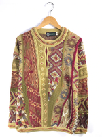 総柄ニット クージー風ニット  3Dニット サイズ表記 L