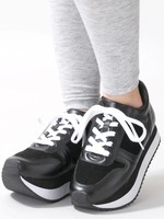 WEGO/スエード切替厚底スニーカー