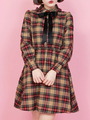 WC/タータンチェックフリルワンピース