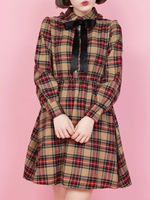 WC/タータンチェックフリルワンピース