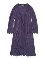 'スムーズィー'クロシェロングカーディガン/NVY