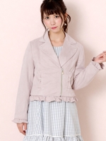 2Way華やかライダースジャケット/ラベンダー