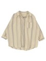 2wayインド綿マルチストライプシャツ/ベージュ