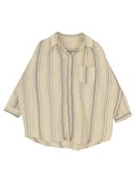 2wayインド綿マルチストライプシャツ/ベージュ