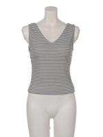 BACKリボンVネックリブTOP/マルチ(混色)