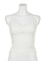 Back クロスレースインナーキャミTOP/WHT