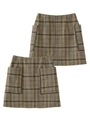 CHECK TIGHT SKIRT/ベージュ
