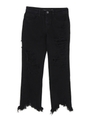 CROP LEG DESTROYED JEANS/ブラック