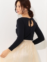 CS R/PE オープンバック リボンプルオーバー/NAVY