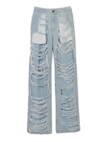 CUBA PS ELASTIC WAIST DENIM PANTS/ブルー