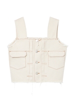 DENIM TOP/ホワイト