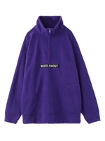 FLEECE HALF ZIP TOP/パープル