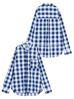 GINGHAM CHECKED SHIRT/ネイビー