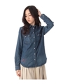 Levi's ソートゥース刺しゅうウエスタンシャツ/ブルー(092)