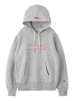 MILKFED. X CHAMPION GOTHIC LOGO SWEAT HOODIE/レッド