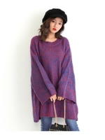 MIXニットチュニック/ピンク(008)