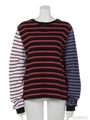 MULTI BORDER L/S TEE/BLACK MIX