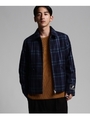 PONTETORTO チェックメルトンショートブルゾン/ネイビー(293)