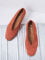 REMME/Vカットフラットシューズ/レンガ6(056)