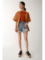 RIPPED DENIM SHORTS/BLU