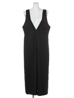 Vネックオールインワン/BLK