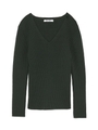 Vネックニットプルオーバー/GRN