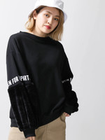 WEGO/スリーブボアロゴプルオーバー