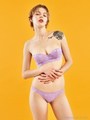 YUMMY MART/ＹＭシンプルレースストラップレスセット/ラベンダー