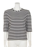 [GREED]TECHNORAMA STRIPE Crew neck/WHITE MIX