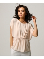 [L]【洗える】ウエストシャーリングプルオーバー/ライトベージュ(051)